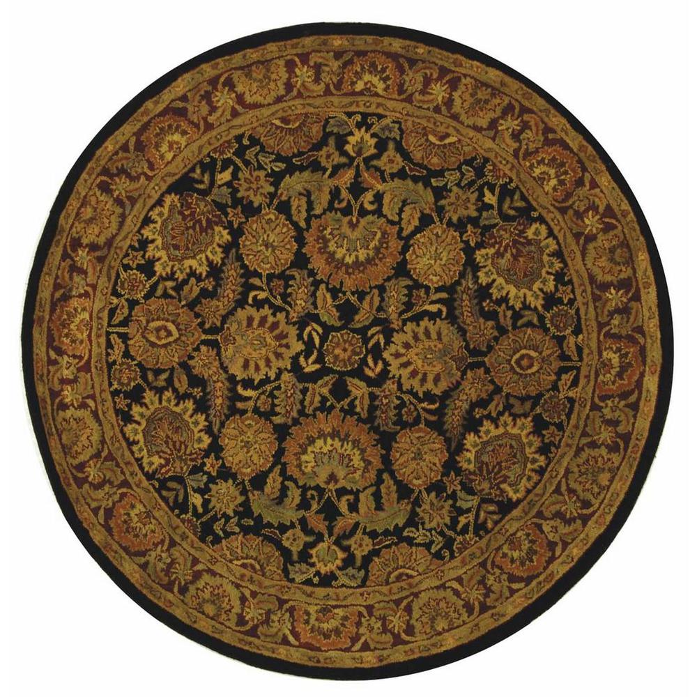 CLASSIC, NAVY / RED, 6' X 6' Round, Area Rug. Picture 1
