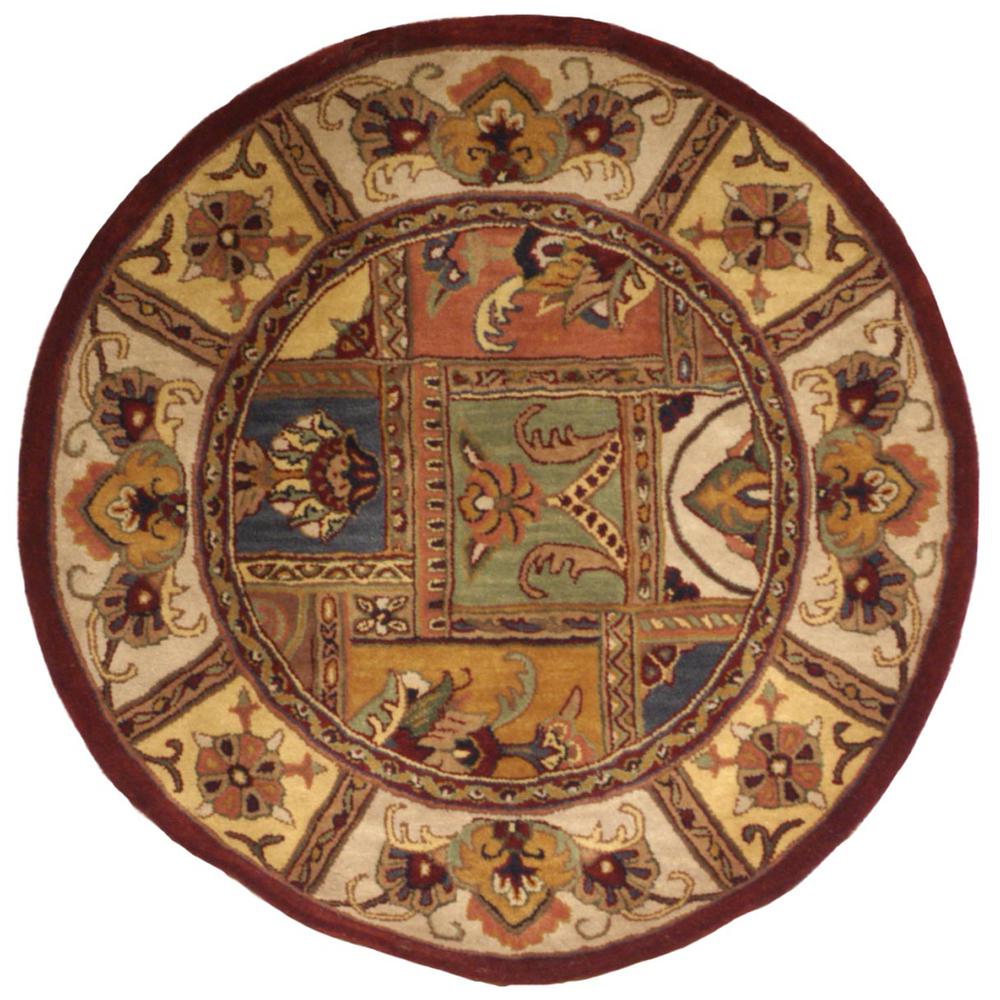 CLASSIC, ASSORTED, 3'-6" X 3'-6" Round, Area Rug, CL386A-4R. Picture 1