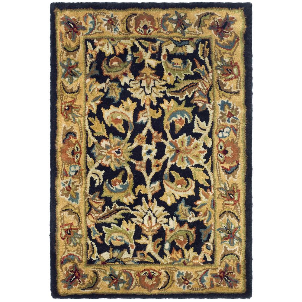 CLASSIC, BLACK / GOLD, 2' X 3', Area Rug, CL758B-2. Picture 1