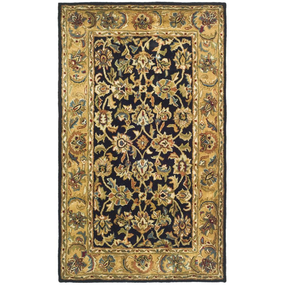 CLASSIC, BLACK / GOLD, 3' X 5', Area Rug, CL758B-3. Picture 1