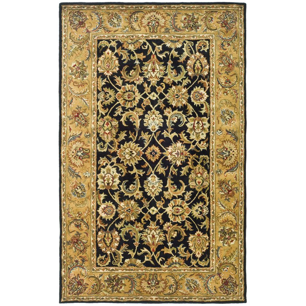 CLASSIC, BLACK / GOLD, 5' X 8', Area Rug, CL758B-5. Picture 1