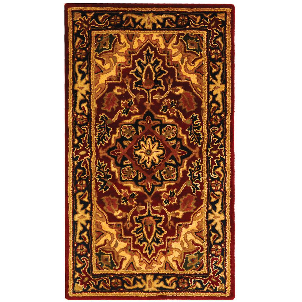 CLASSIC, RED / NAVY, 2'-3" X 4', Area Rug. Picture 1