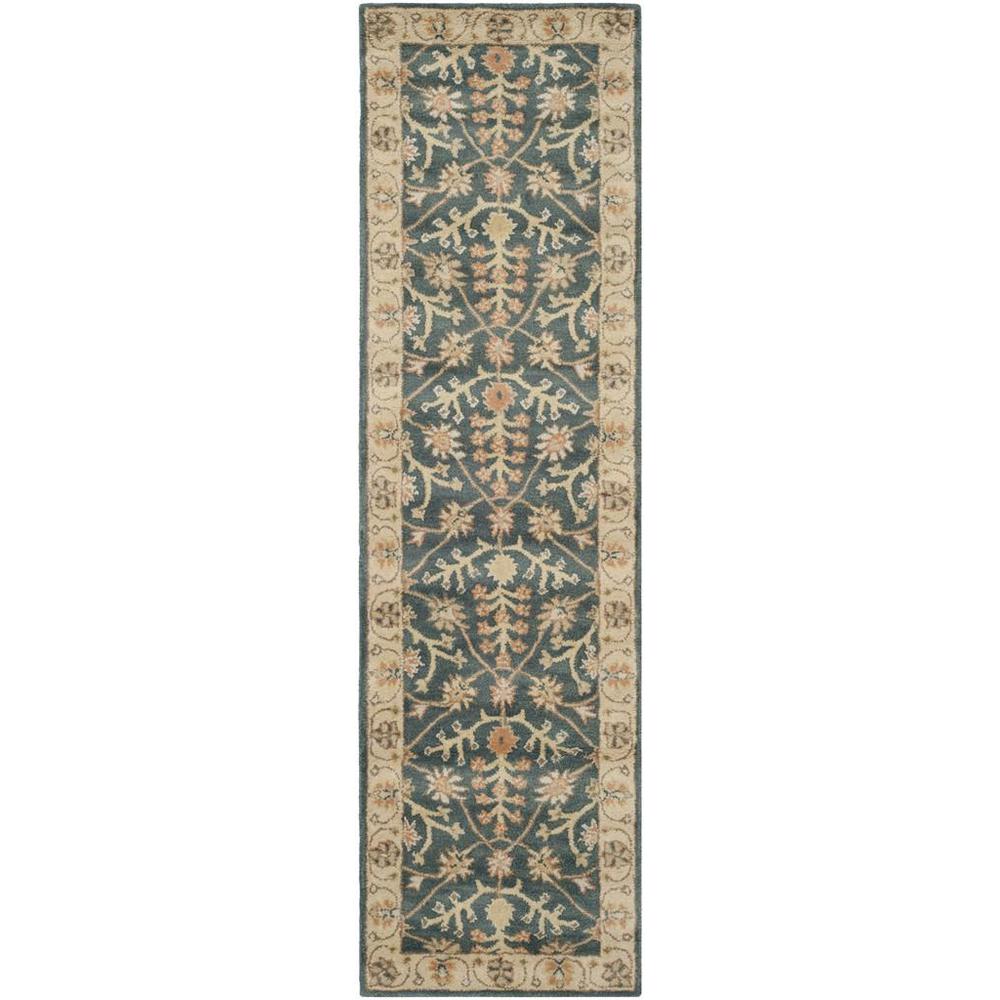 CLASSIC, BLUE / LIGHT GOLD, 2'-3" X 8', Area Rug. Picture 1