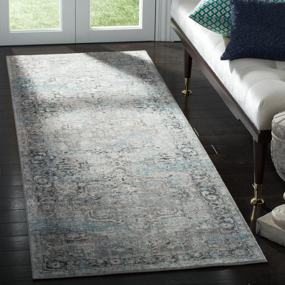 CLAREMONT, IVORY / GREY, 2'-6" X 7'-9", Area Rug. Picture 2