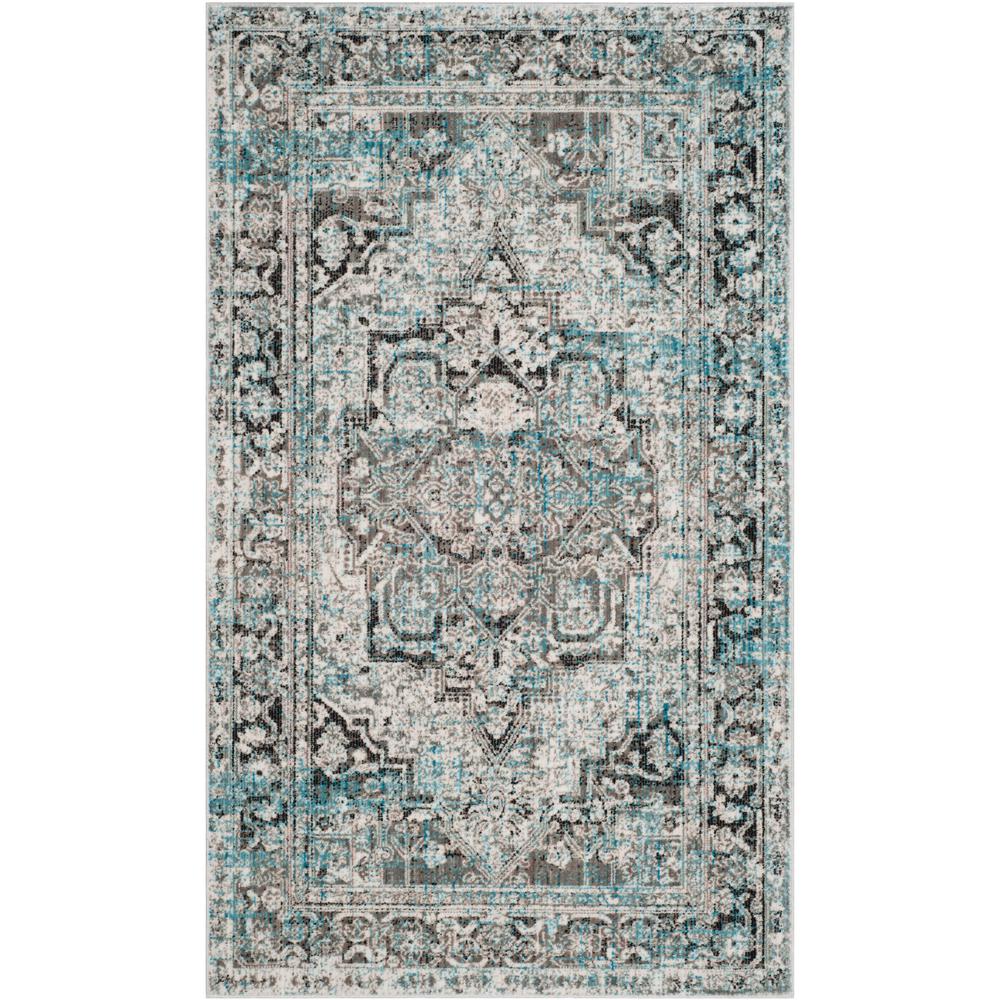 CLAREMONT, IVORY / GREY, 3'-3" X 5'-3", Area Rug. Picture 1