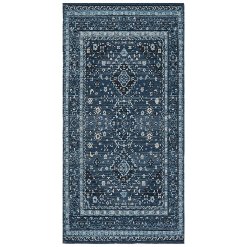 CLV-CLASSIC VINTAGE, BLUE / CHARCOAL, 2'-3" X 8', Area Rug. Picture 1