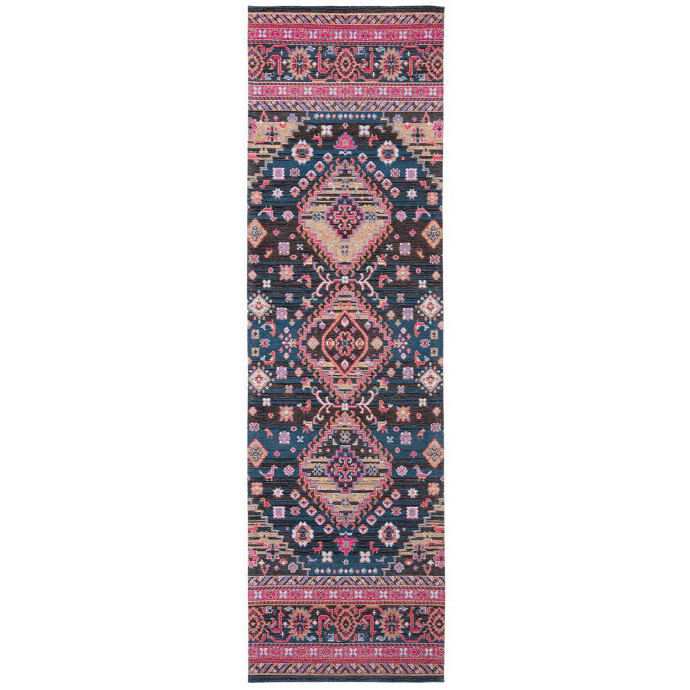 CLV-CLASSIC VINTAGE, NAVY / PINK, 2'-3" X 8', Area Rug. Picture 1