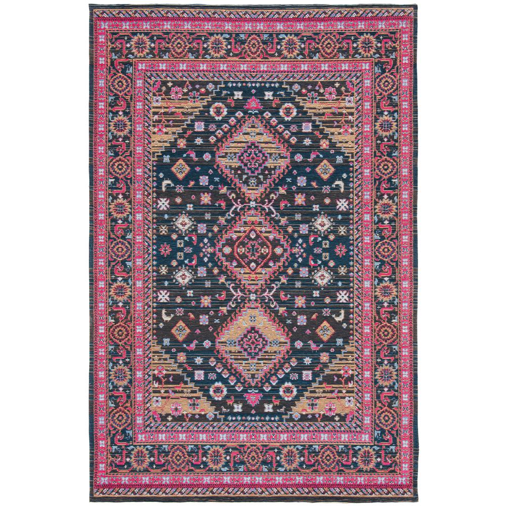 CLV-CLASSIC VINTAGE, NAVY / PINK, 4' X 6', Area Rug. The main picture.