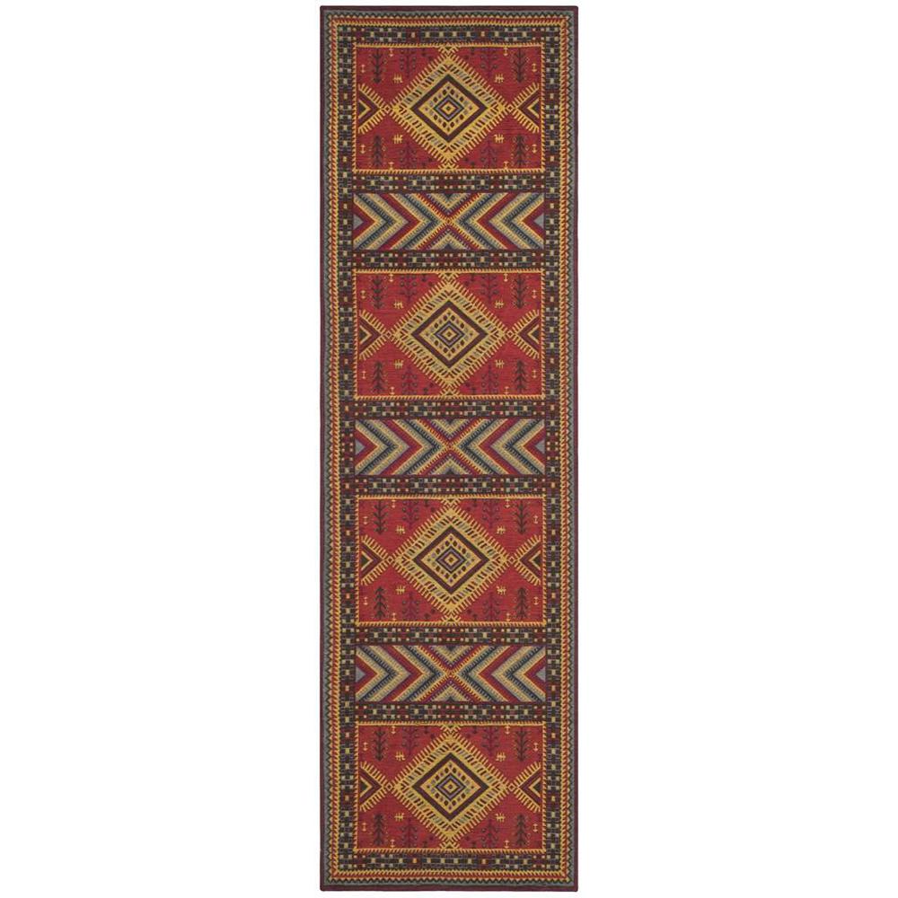 CLV-CLASSIC VINTAGE, RED / SLATE, 2'-3" X 8', Area Rug. Picture 1