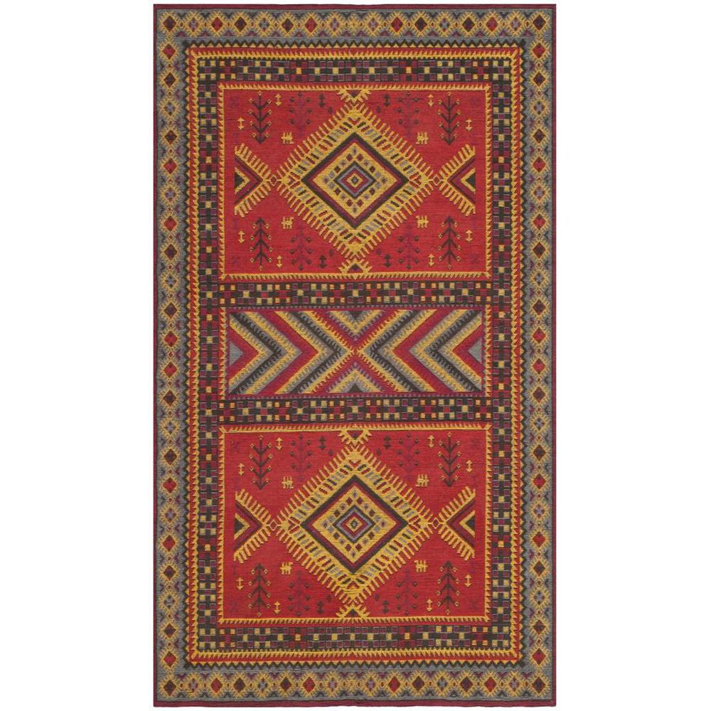 CLV-CLASSIC VINTAGE, RED / SLATE, 3' X 5', Area Rug. Picture 1