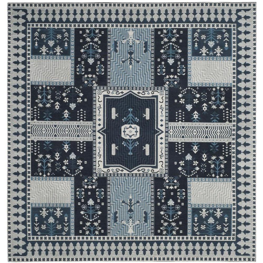 CLV-CLASSIC VINTAGE, NAVY / LIGHT BLUE, 6' X 6' Square, Area Rug, CLV512A-6SQ. Picture 1