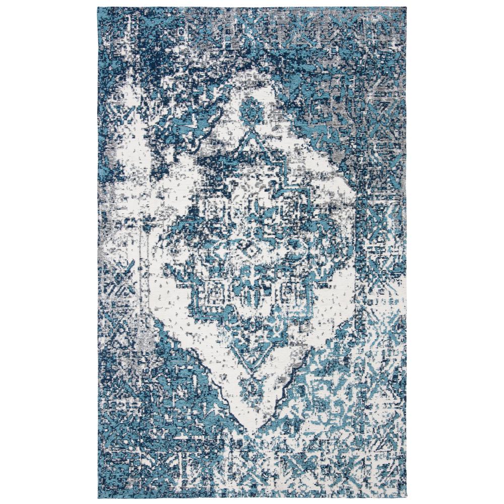 CLASSIC VINTAGE, BLUE / IVORY, 5' X 8', Area Rug. Picture 4