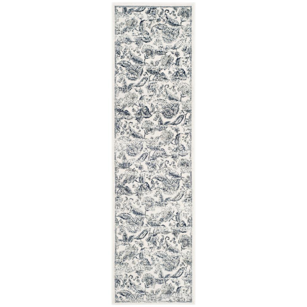 CARNEGIE, CREAM / LIGHT GREY, 2'-3" X 8', Area Rug, CNG622C-28. Picture 1