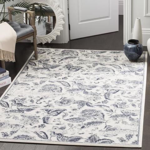CARNEGIE, CREAM / LIGHT GREY, 5'-1" X 7'-6", Area Rug, CNG622C-5. Picture 1