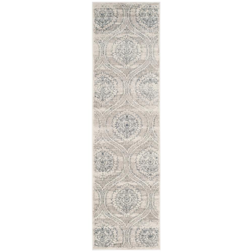 CARNEGIE, LIGHT GREY / CREAM, 2'-3" X 8', Area Rug, CNG626A-28. Picture 1