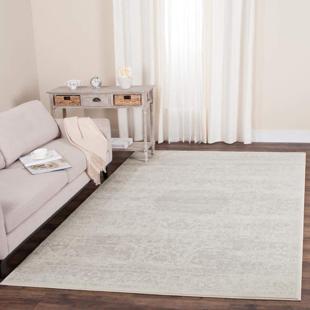 CARNEGIE, CREAM / LIGHT GREY, 6'-7" X 9'-2", Area Rug, CNG631C-6. Picture 1