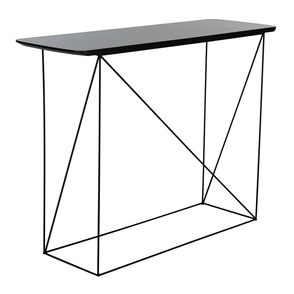 Rylee Rectangle Console Table, Grey/Black. Picture 3