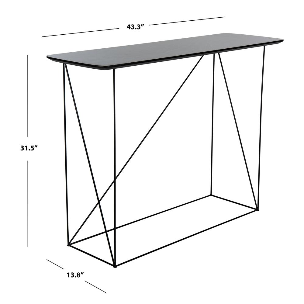 Rylee Rectangle Console Table, Grey/Black. Picture 4