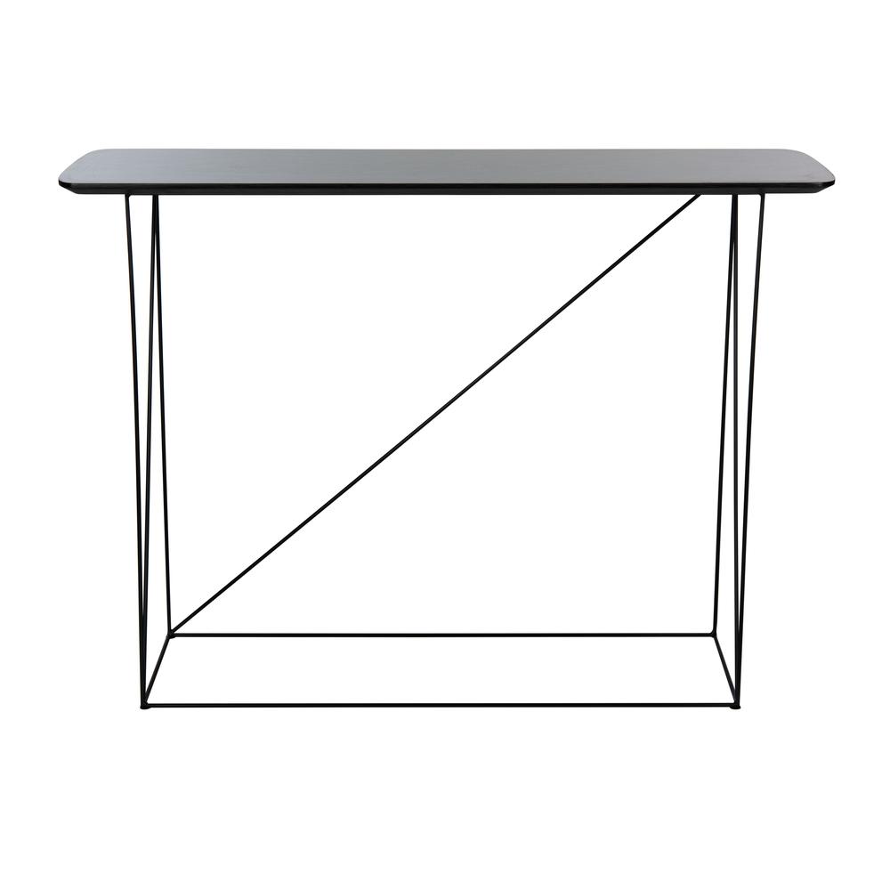 Rylee Rectangle Console Table, Grey/Black. Picture 1