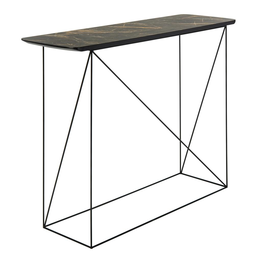 Rylee Rectangle Console Table, Dark Grey/Black. Picture 3