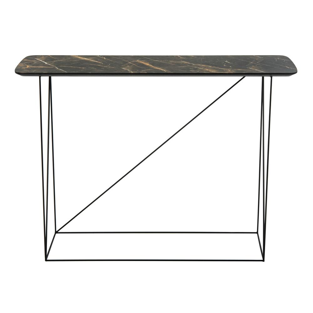 Rylee Rectangle Console Table, Dark Grey/Black. Picture 1