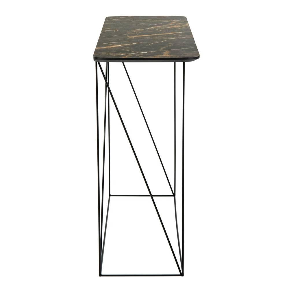 Rylee Rectangle Console Table, Dark Grey/Black. Picture 9