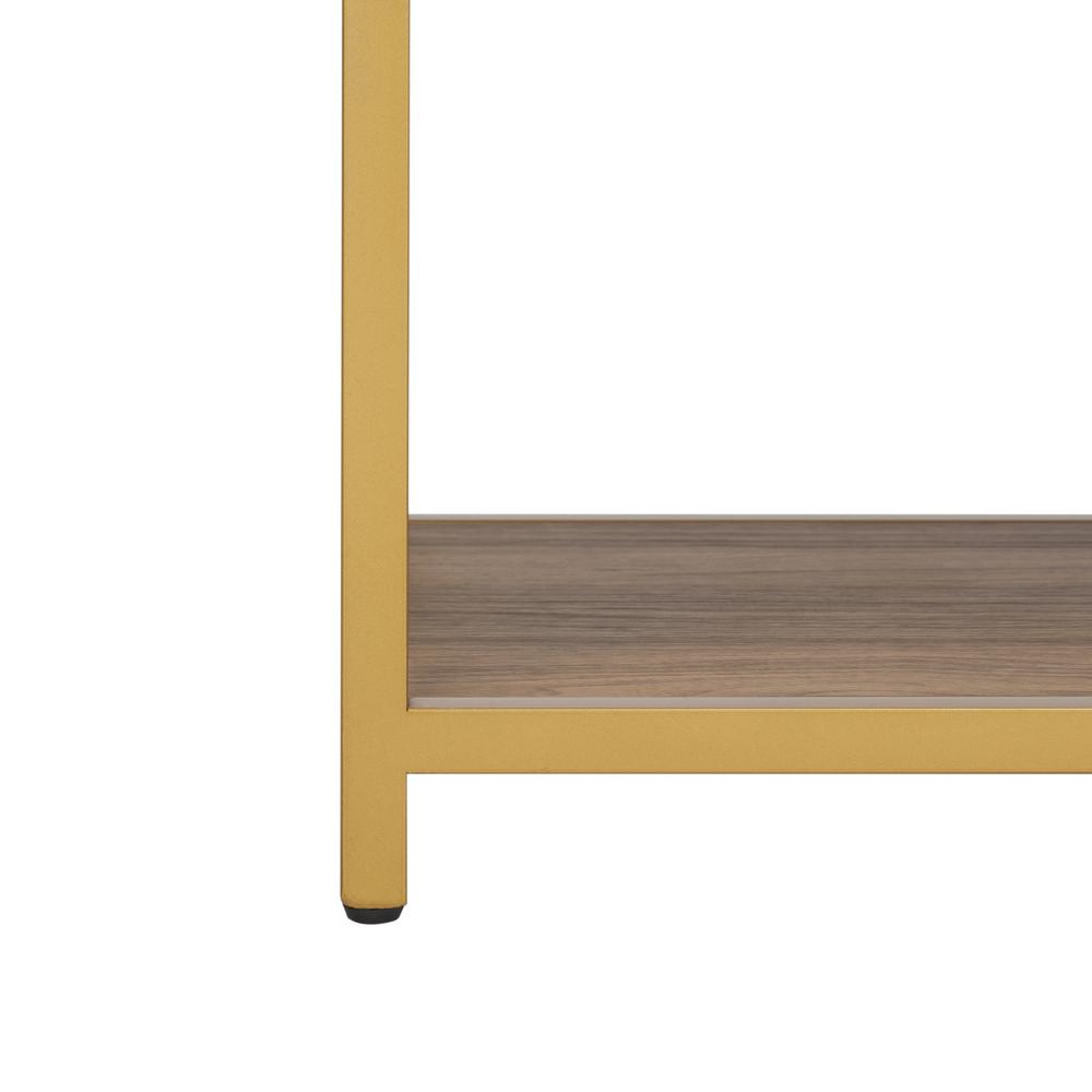 Reese Geometric Console Table, Walnut/Gold. Picture 4
