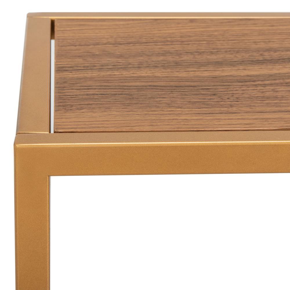 Octavia Console Table, Walnut/Gold. Picture 4