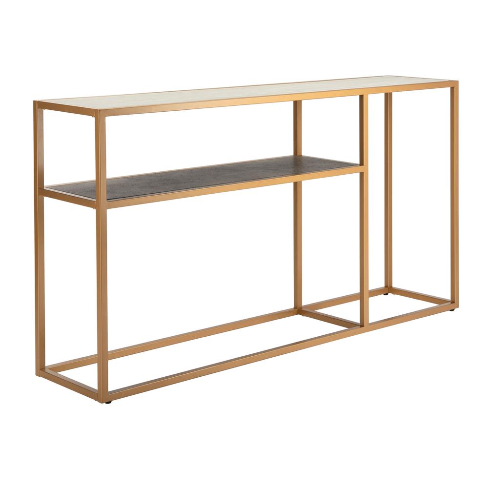 Octavia Console Table, Beige/Black/Gold. Picture 3