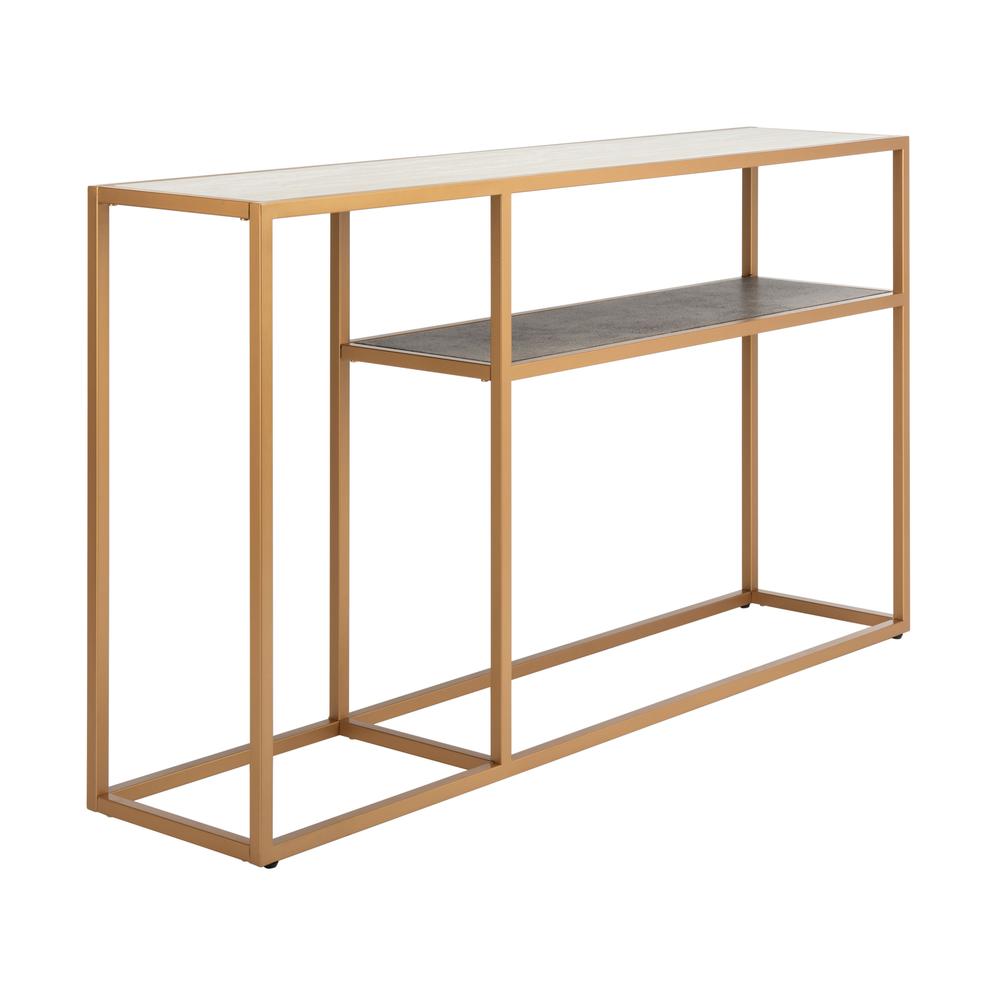Octavia Console Table, Beige/Black/Gold. Picture 10