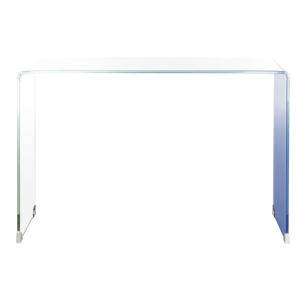 Crysta Ombre Glass Console Table, Clear/Blue. Picture 2