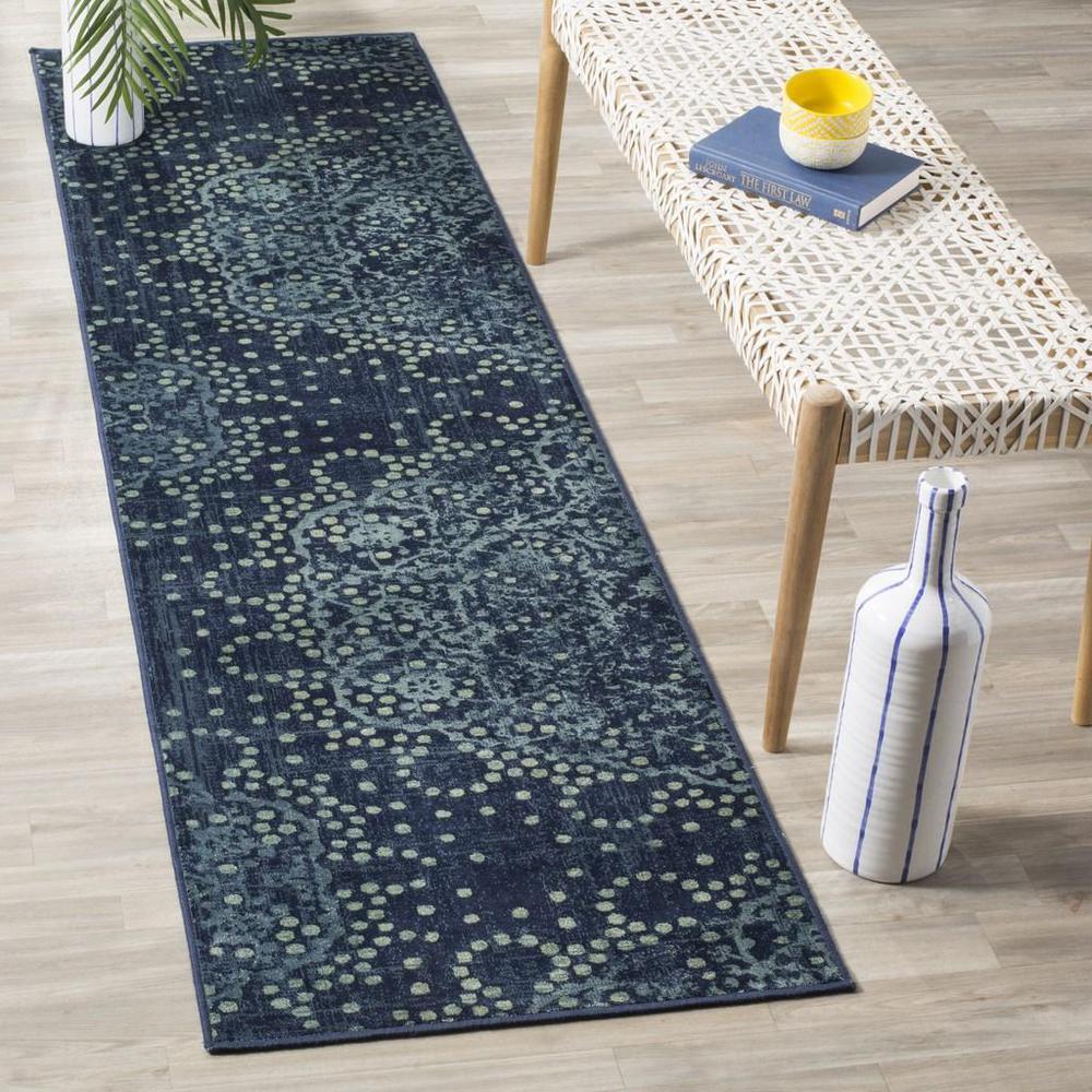 CONSTELLATION VINTAGE, BLUE / MULTI, 2'-2" X 8', Area Rug. The main picture.