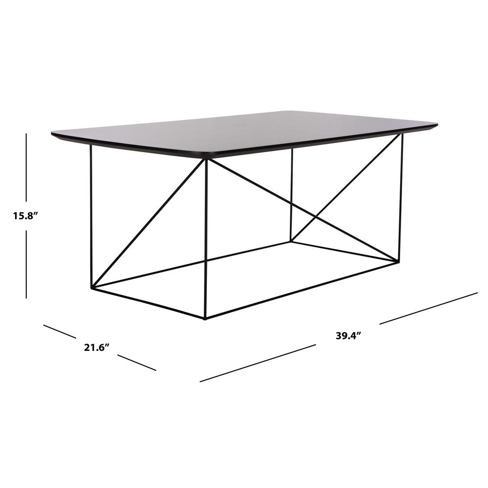 Rylee Rectangle Coffee Table, Grey/Black. Picture 3