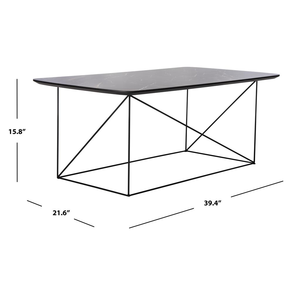 Rylee Rectangle Coffee Table, Dark Grey/Black. Picture 3