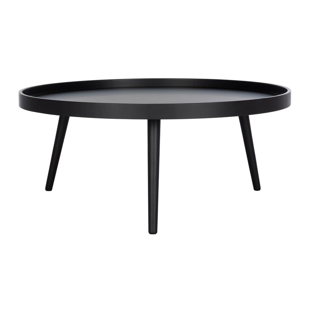 Fritz Round Tray Top Coffee Table, Black. Picture 2