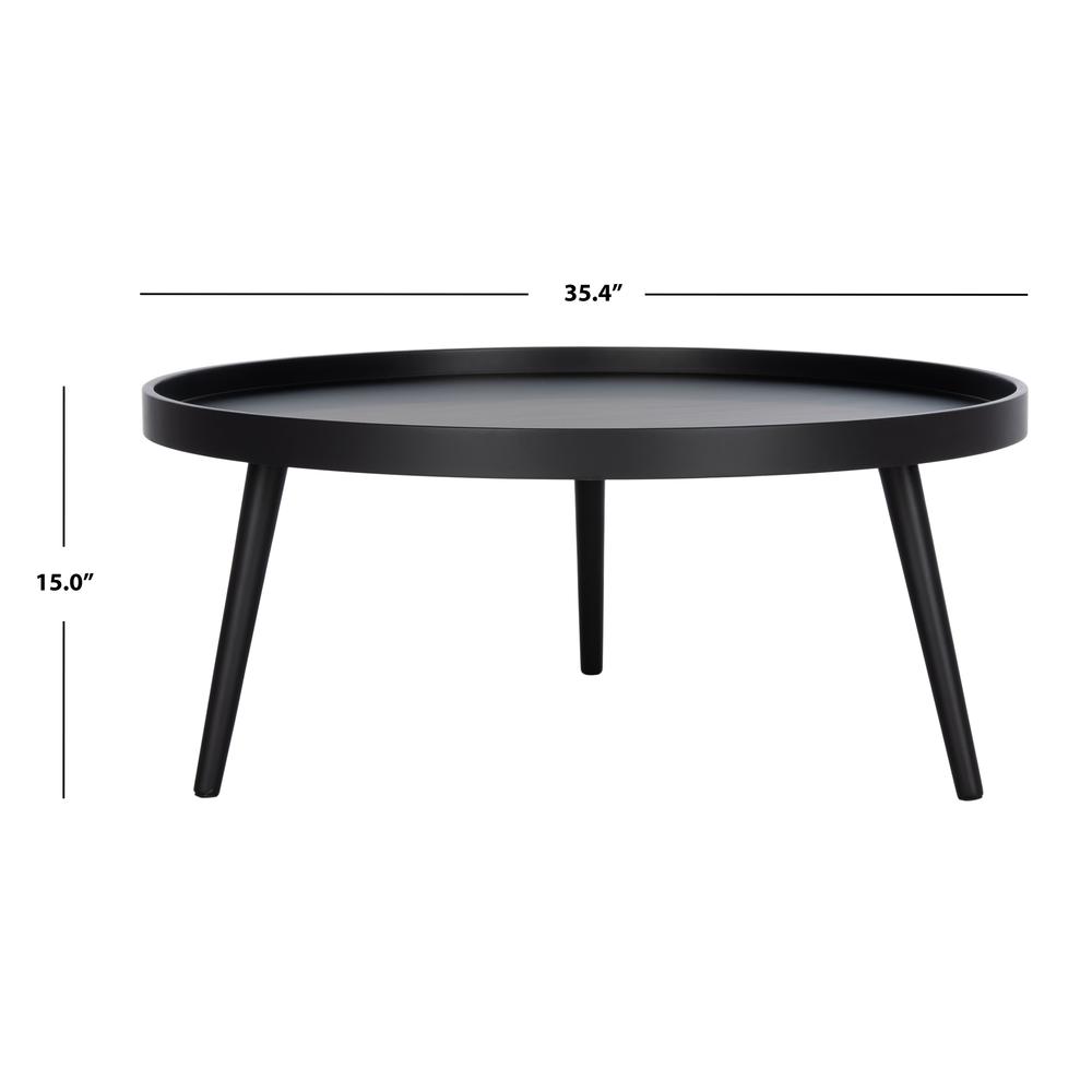 Fritz Round Tray Top Coffee Table, Black. Picture 4