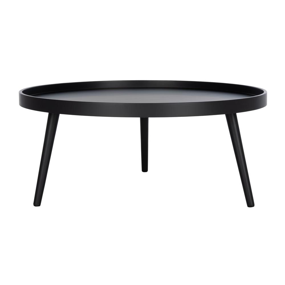 Fritz Round Tray Top Coffee Table, Black. Picture 1