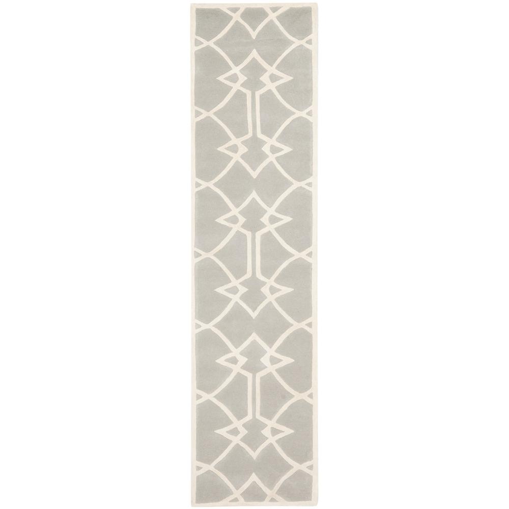 CAPRI, GREY / IVORY, 2'-3" X 9', Area Rug, CPR343A-29. Picture 1
