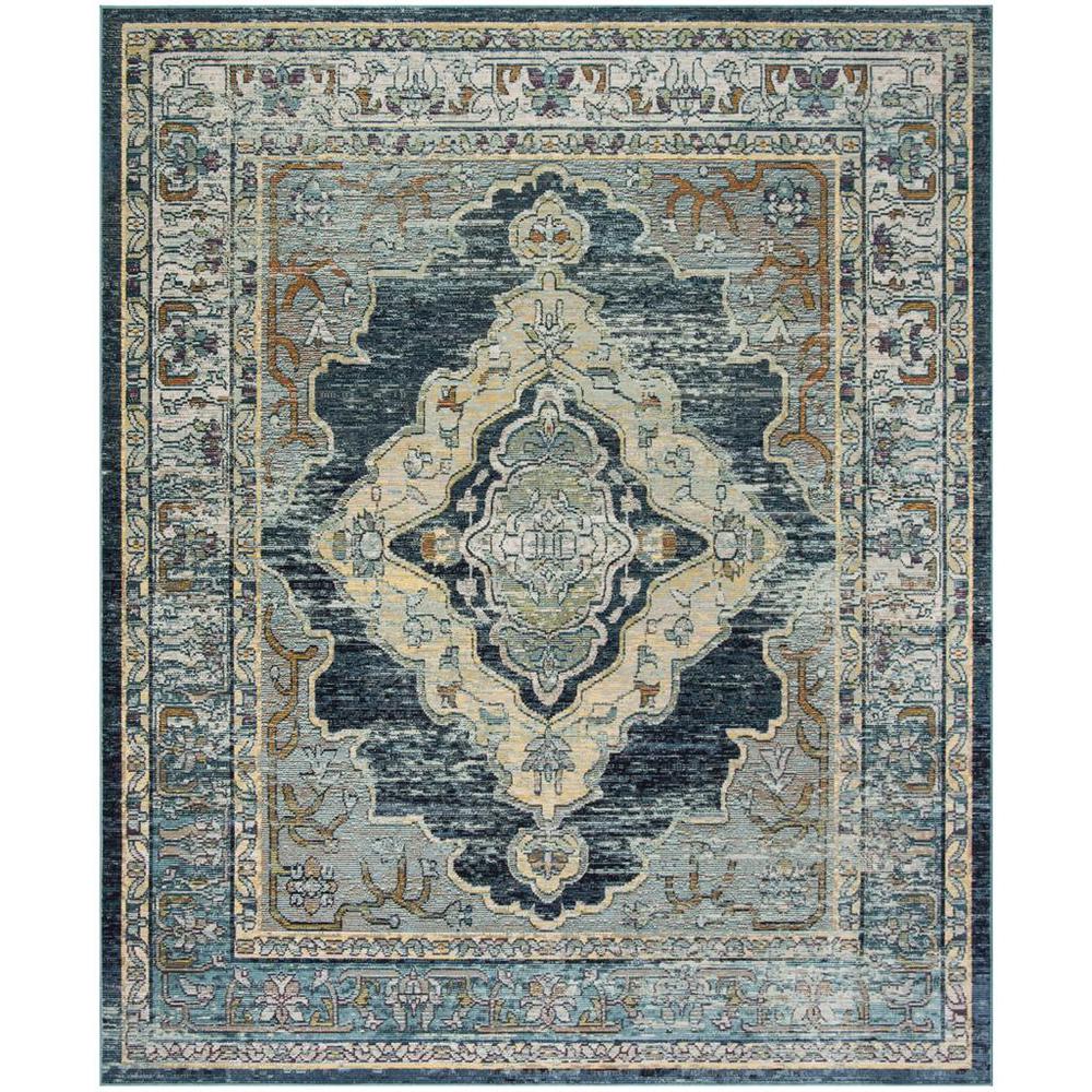 CRYSTAL, BLUE / YELLOW, 8' X 10', Area Rug. Picture 1