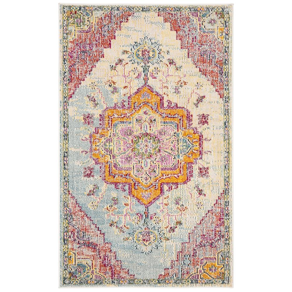 CRYSTAL, LIGHT BLUE / FUCHSIA, 3' X 5', Area Rug, CRS501B-3. Picture 1