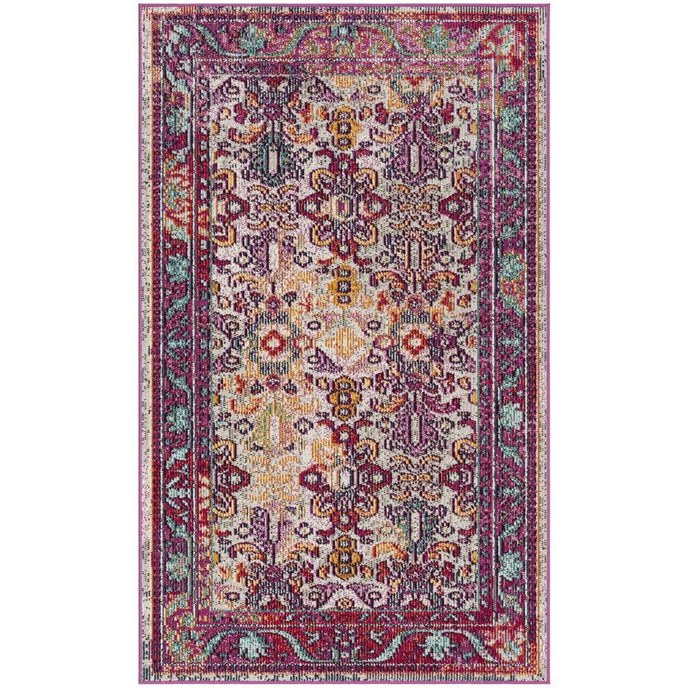 CRYSTAL, LIGHT BLUE / FUCHSIA, 3' X 5', Area Rug, CRS506B-3. Picture 1