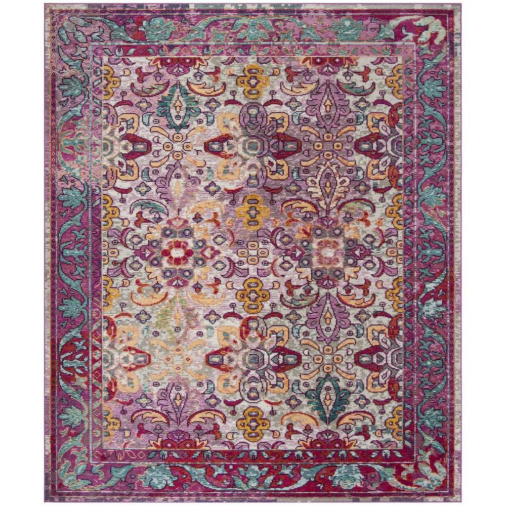 CRYSTAL, LIGHT BLUE / FUCHSIA, 8' X 10', Area Rug, CRS506B-8. Picture 1