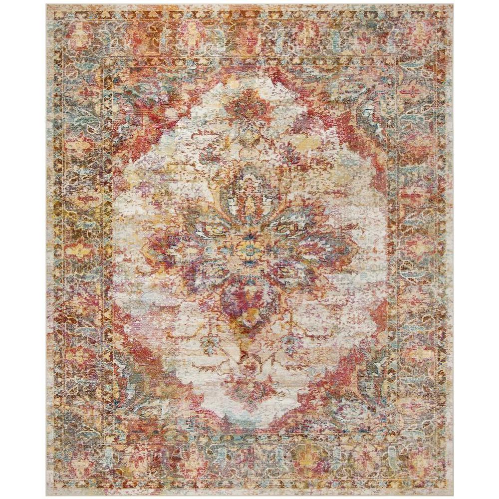 CRYSTAL, CREAM / ROSE, 8' X 10', Area Rug. Picture 1