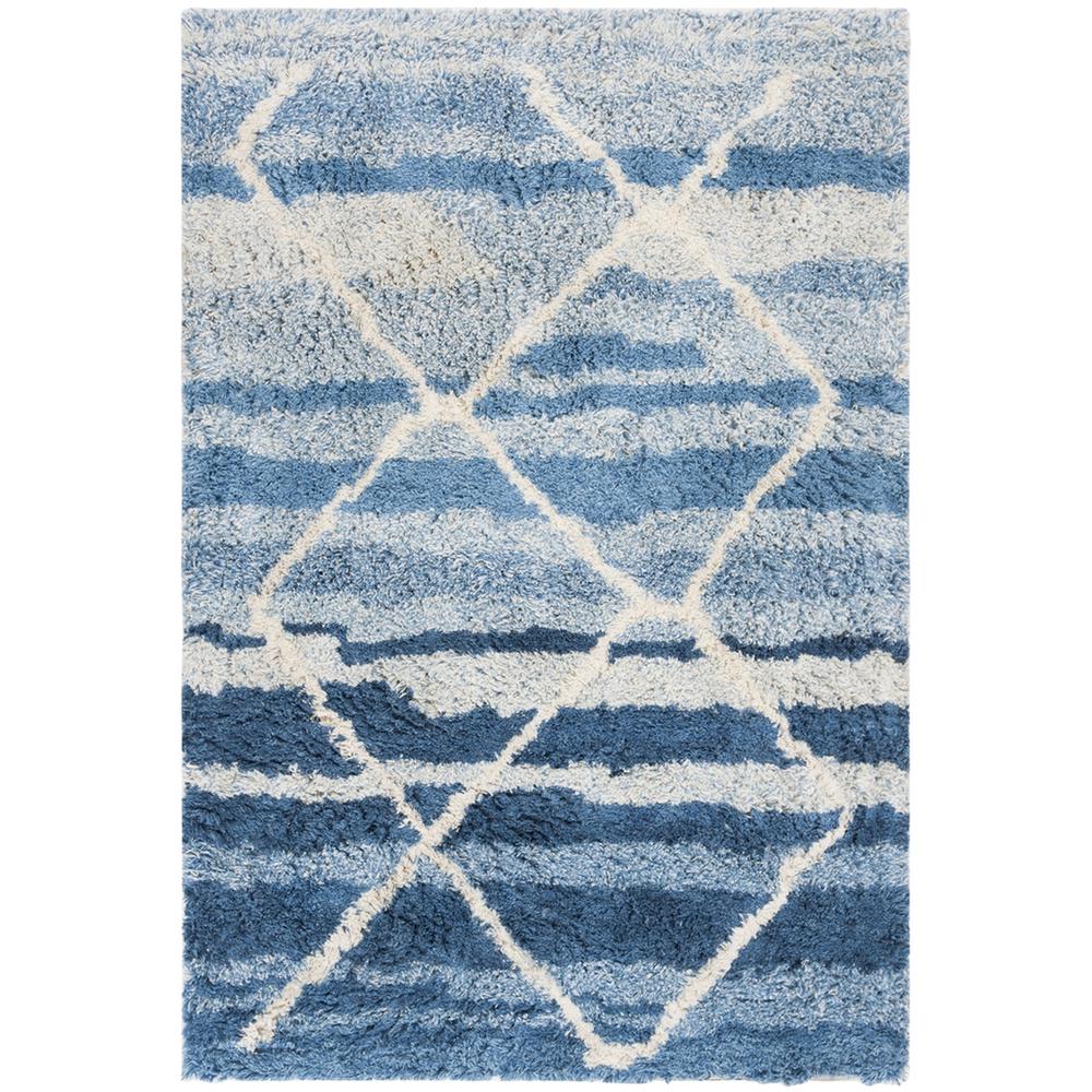 CASABLANCA, BLUE / IVORY, 4' X 6', Area Rug, CSB250M-4. Picture 1