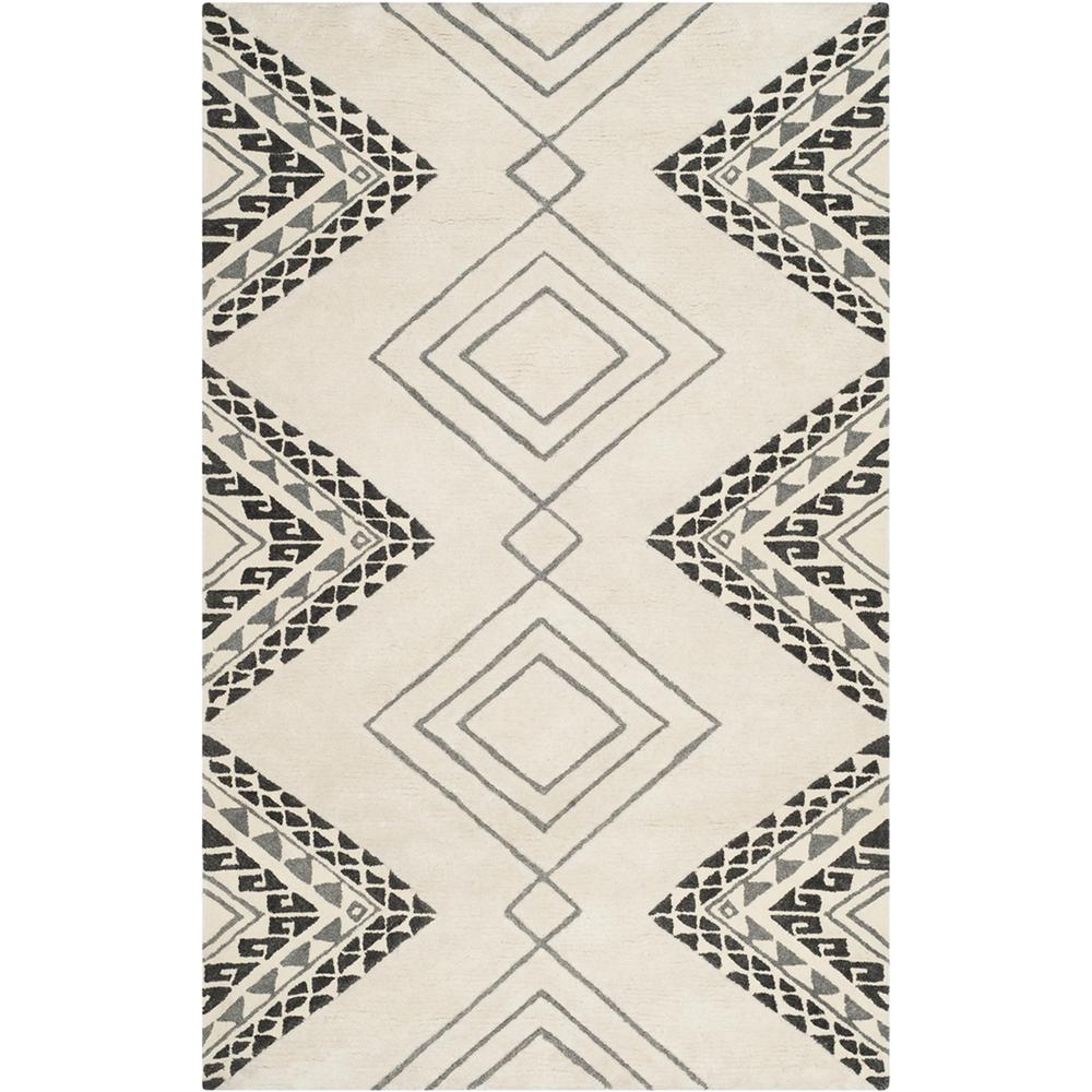 CASABLANCA, IVORY / GREY, 5' X 8', Area Rug, CSB301A-5. Picture 1