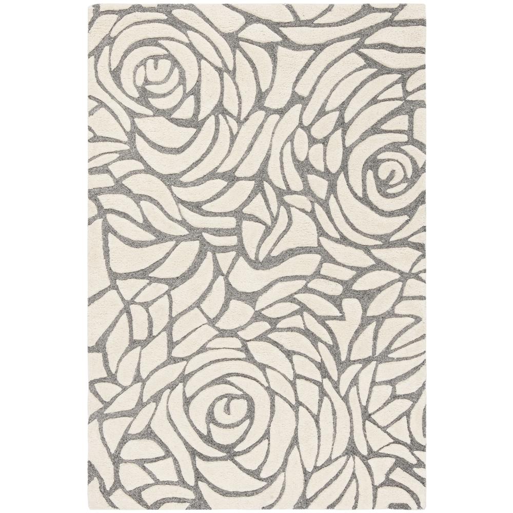 CASABLANCA, IVORY / GREY, 4' X 6', Area Rug, CSB304A-4. The main picture.