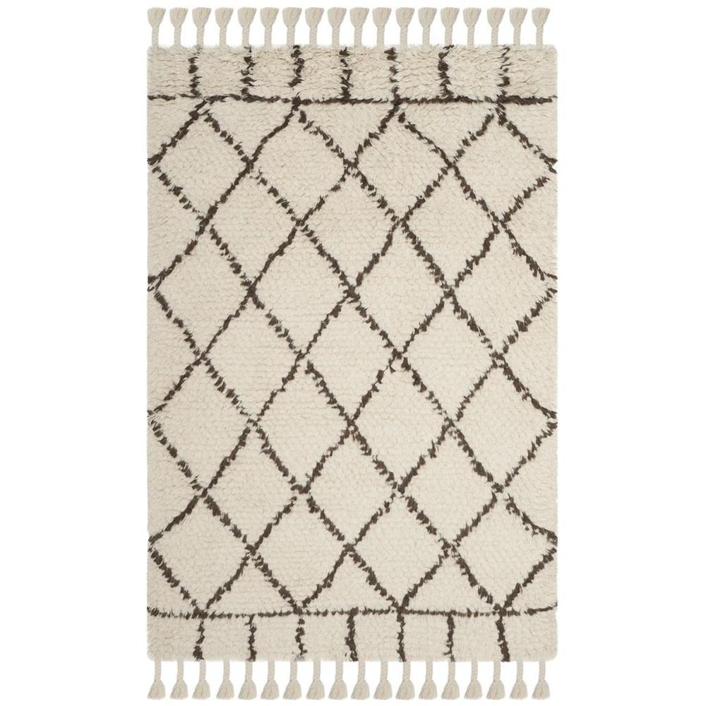 CASABLANCA, IVORY / BROWN, 4' X 6', Area Rug, CSB725A-4. Picture 1