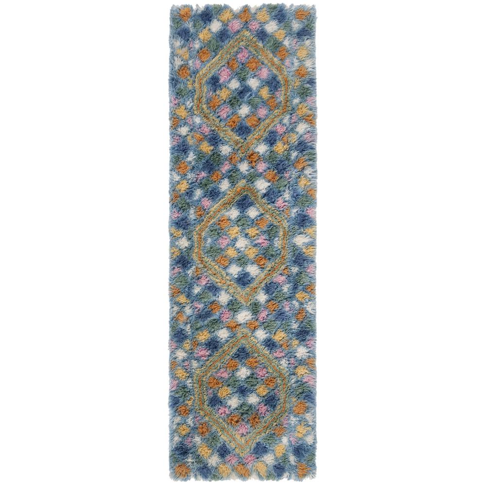 CASABLANCA, IVORY / BLUE, 2'-3" X 8', Area Rug, CSB750A-28. Picture 1