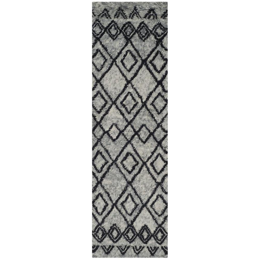 CASABLANCA, GREY / CHARCOAL, 2'-3" X 8', Area Rug. Picture 1