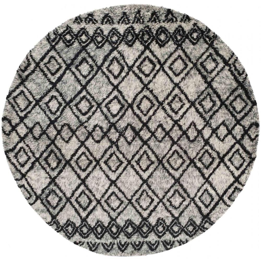 CASABLANCA, GREY / CHARCOAL, 6' X 6' Round, Area Rug. Picture 1